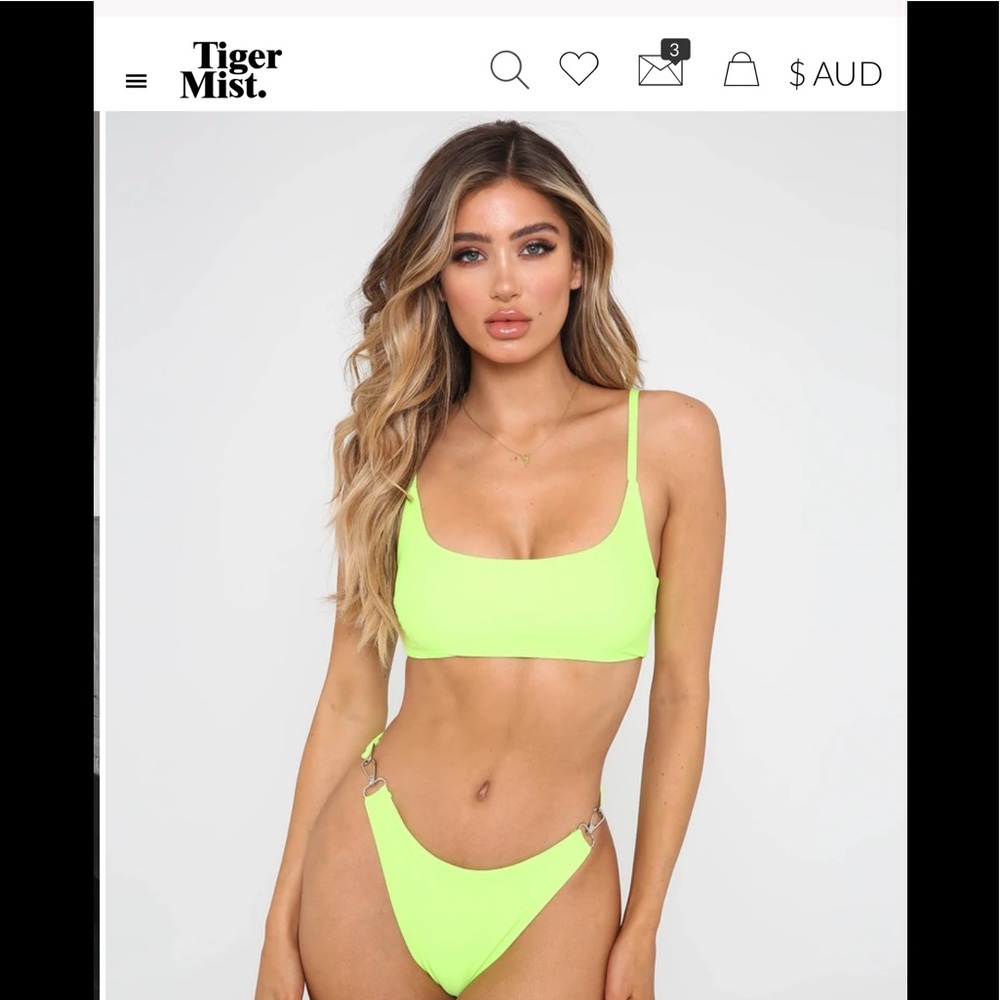 Reverse - zari bikini set ( neon green)